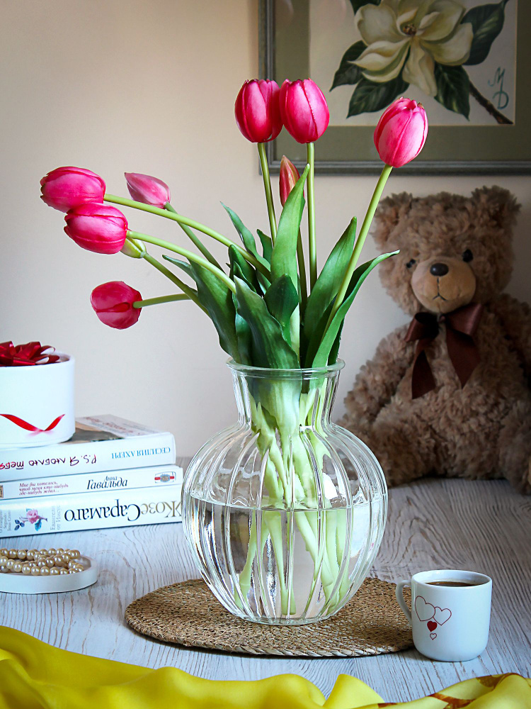 Стеклянные вазы для цветов купить в Москве в интернет-магазине «Посуда-Богемия»