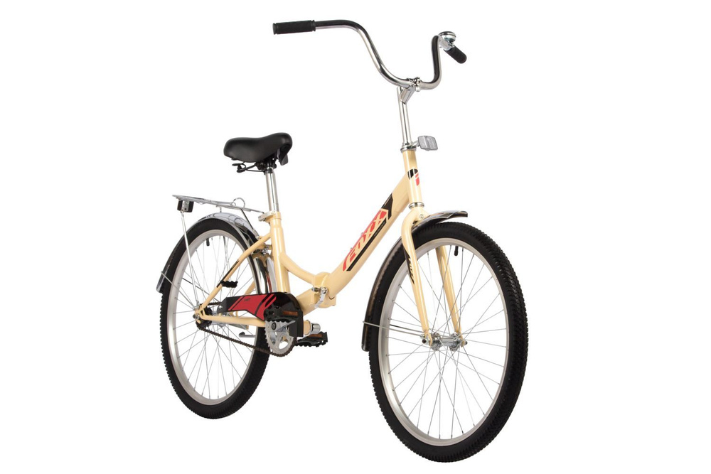 Велосипед взрослый складной 24" FOXX SHIFT бежевый на рост 135-180 см ...