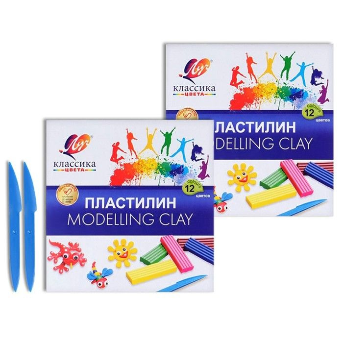 Набор Луч "Классика" пластилин 12 цветов 240г, 2 шт - купить с ...