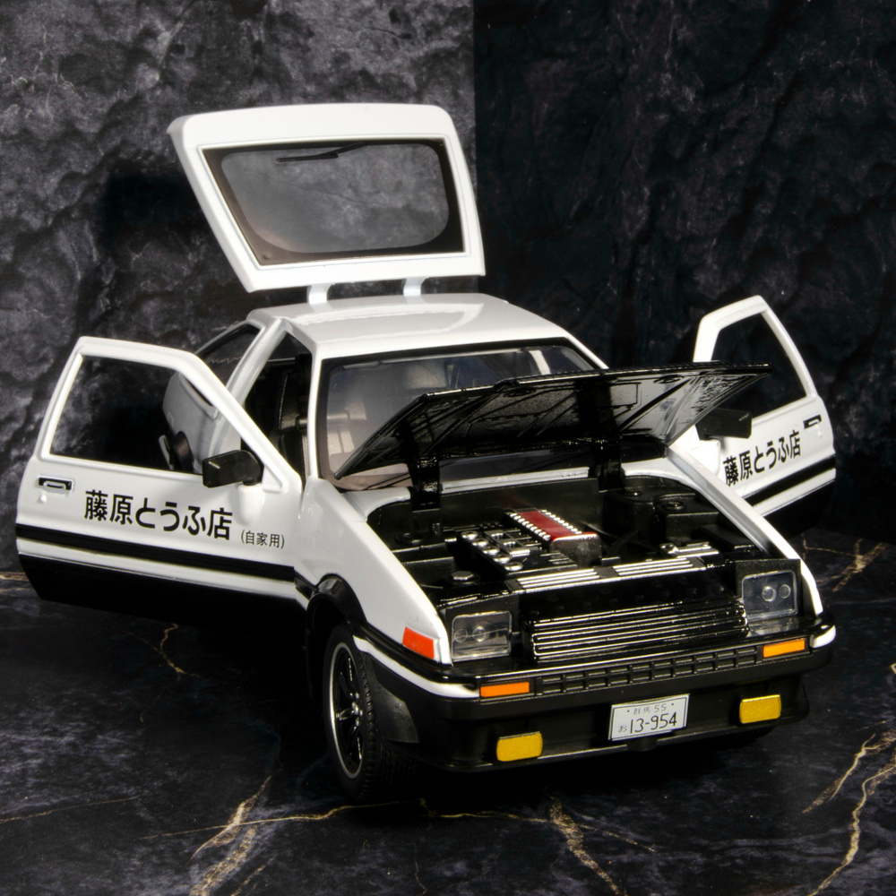 Металлическая инерционная машинка Toyota Trueno AE86, масштаб 1:22, длина  22 см. - купить с доставкой по выгодным ценам в интернет-магазине OZON  (471954845)