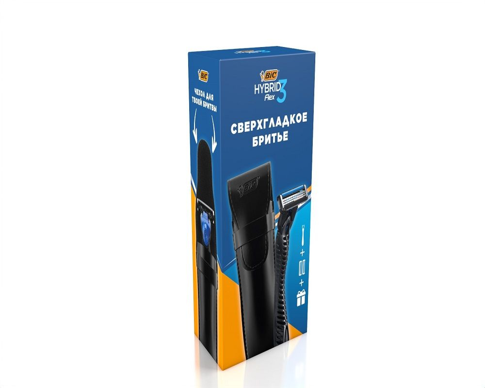 Bic Мужская бритва Flex 3 Hybrid + 2 кассеты + чехол - купить с ...