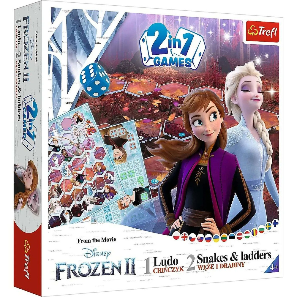 Игра настольная Trefl Frozen 2 Змеи и лестницы 2068 - купить с доставкой по  выгодным ценам в интернет-магазине OZON (1412832529)