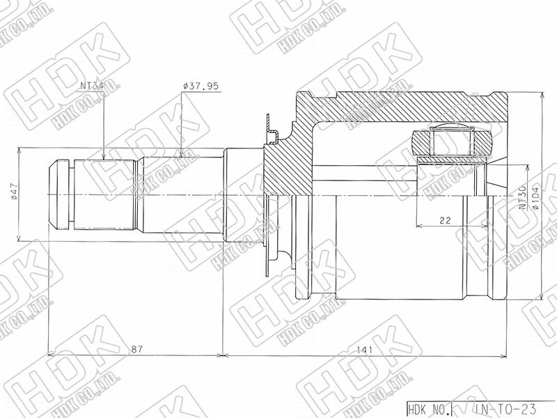 Шрус (Спереди/ Внутр) Toyota Land Cruiser (J200) 07-21 / Lexus LX 07-23