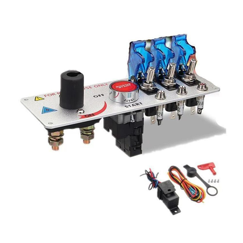 Переключатель Зажигания 12V Кнопка Запуска Двигателя LED Тумблерная ...