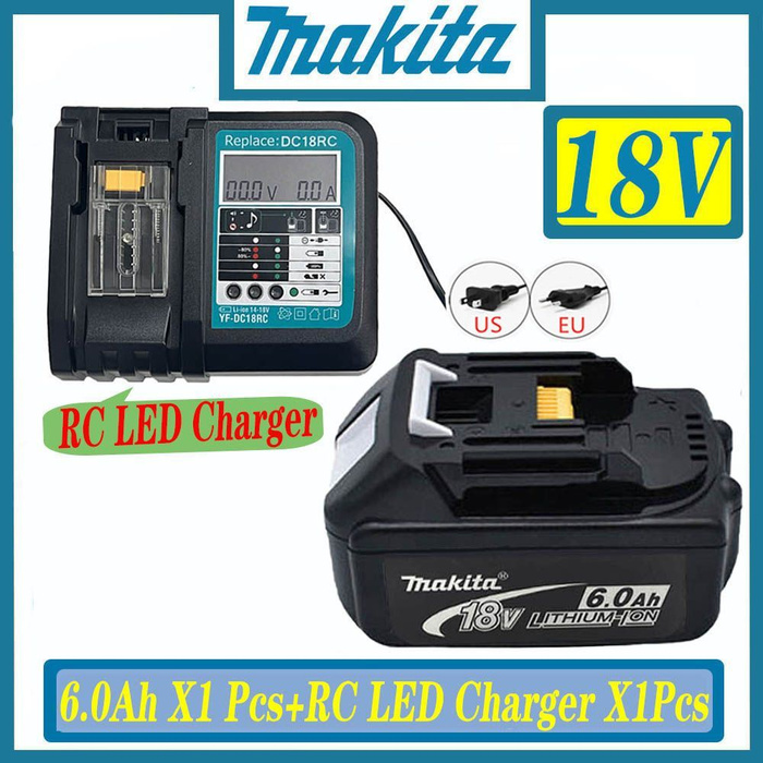 100% Оригинал Макита 18V 6AhX1+RC LED Зарядное устройство X1 - купить с ...