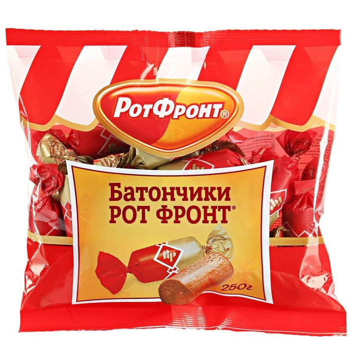Конфеты Рот Фронт Батончики, 250г, 12 штук - купить с доставкой по ...