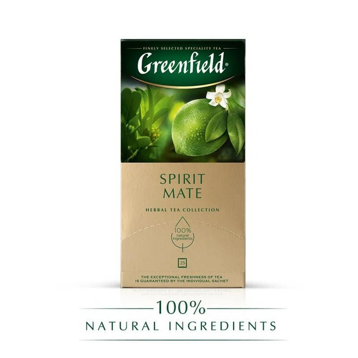 Чай черный Greenfield Spirit Mate (Спирит Матэ) в пакетиках, 25 пак ...