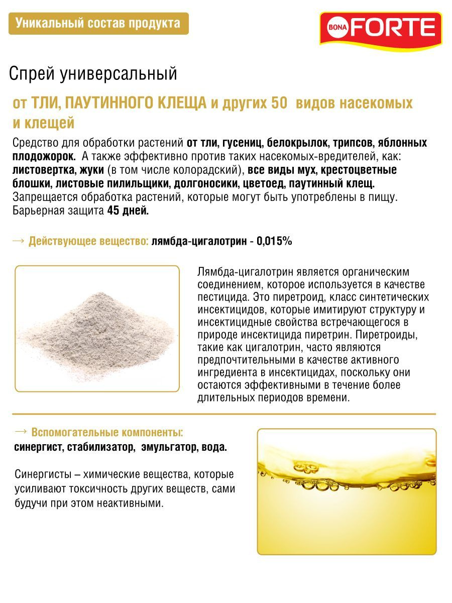 Спрей от тли, гусениц, паутинного клеща, колорадского жука и других ...