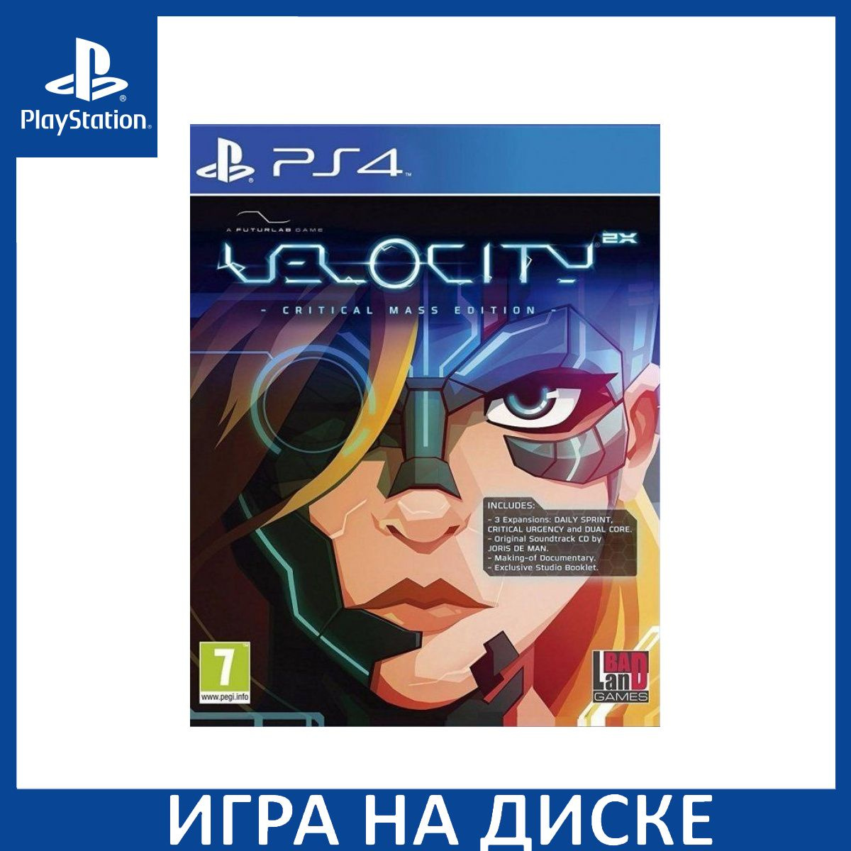 Диск с Игрой Velocity 2X: Critical Mass Edition (PS4). Новый лицензионный запечатанный диск.