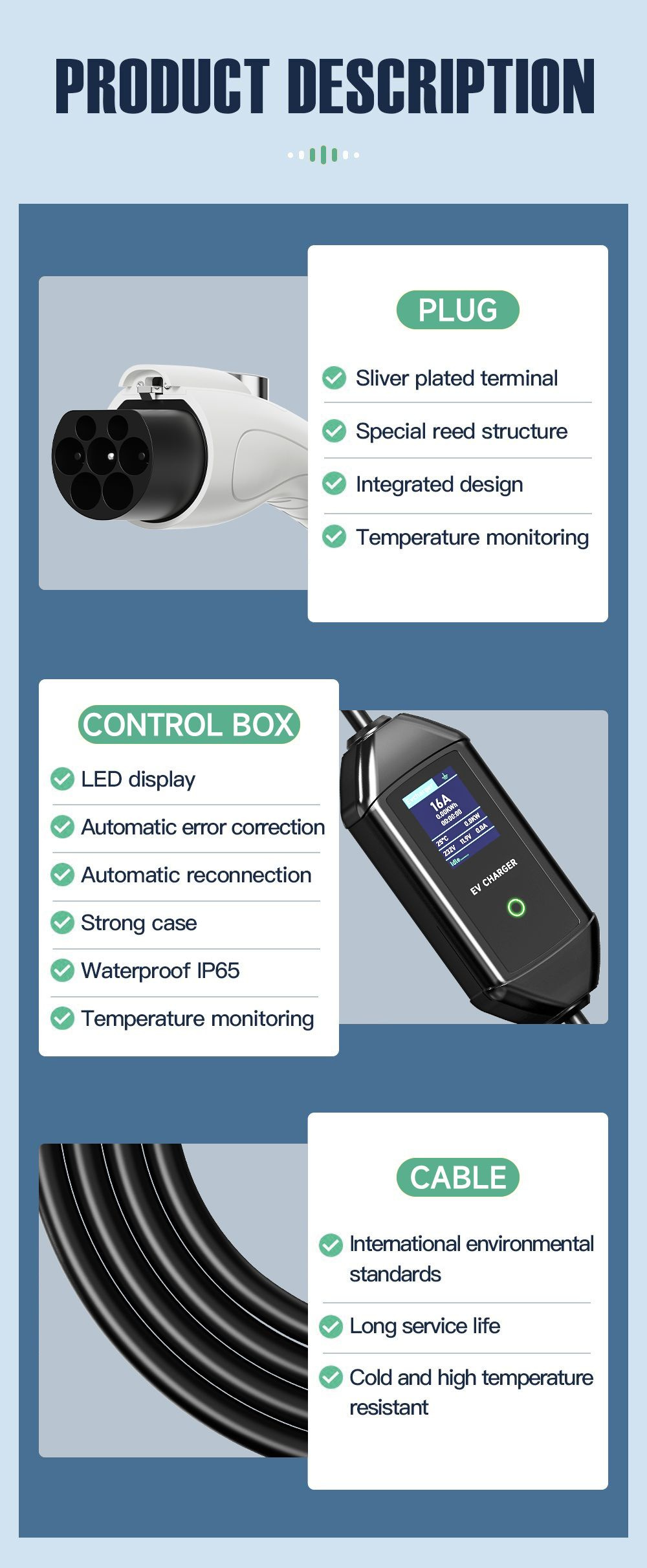 домашняя gbt зарядная станция для электромобиля портативное GB/T ...