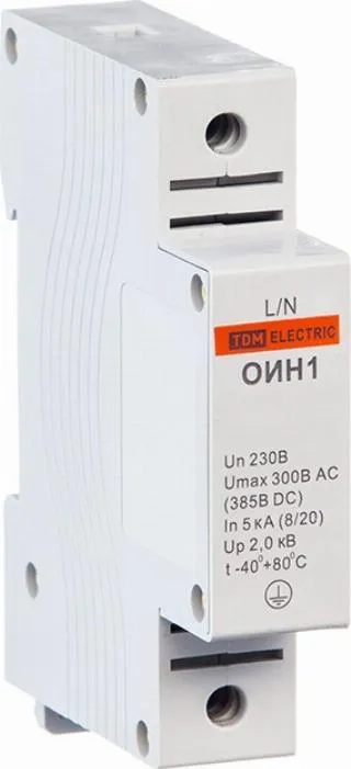Ограничитель импульсных перенапряжений TDM Electric ОИН1 1Р 5кА класс D, вариант