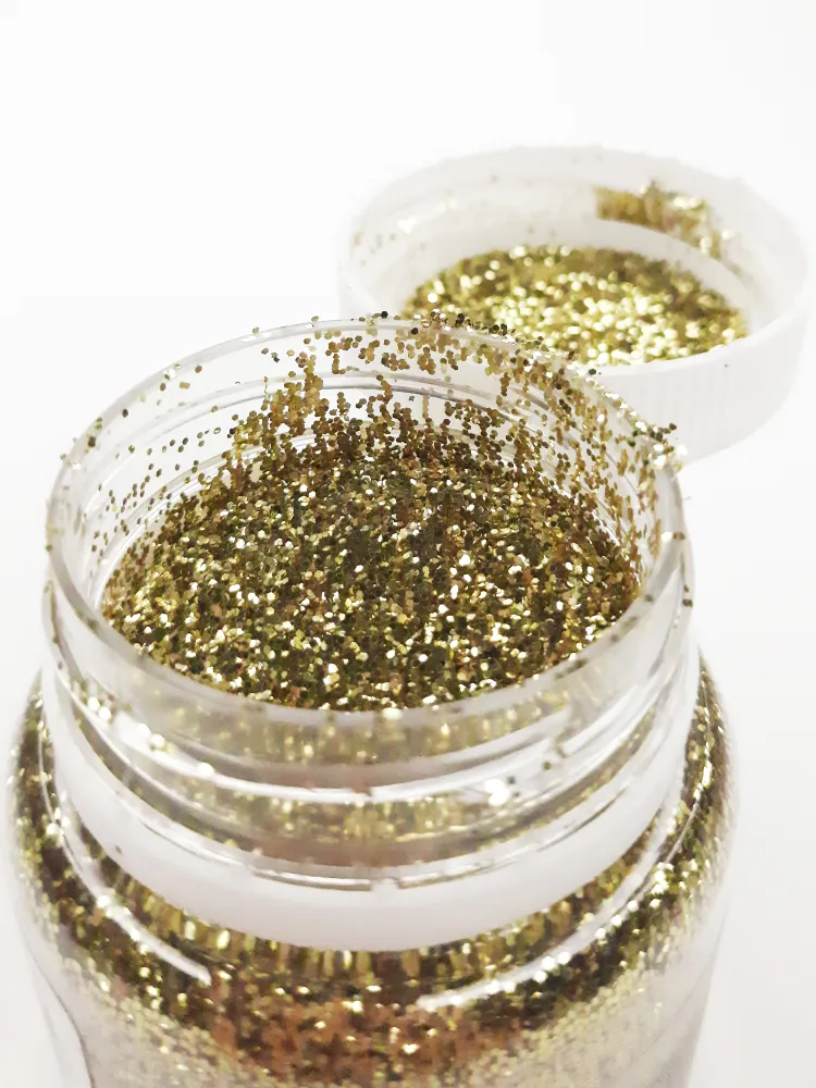 Декоративные Сухие Блестки для творчества и декора Luxart Glitter Золото крупное 20 мл (глиттер), 20 мл, фото 2