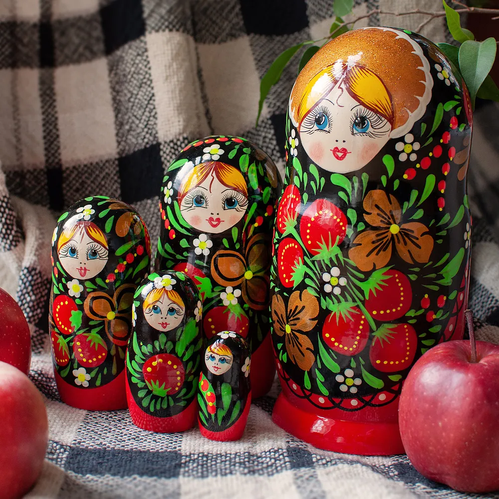Ажна Матрешка деревянная 5 мест 18,5 см сувенир, вариант, фото 6