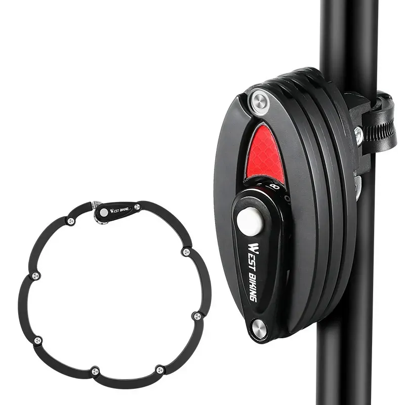 Замок велосипедный West Biking YP0705067 компактный, вариант, фото 2