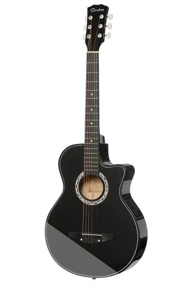 COWBOY 3810C BK 38" Гитара акустическая с ВЫРЕЗОМ, с металлическими струнами + Тюнер для настройки, вариант, фото 2
