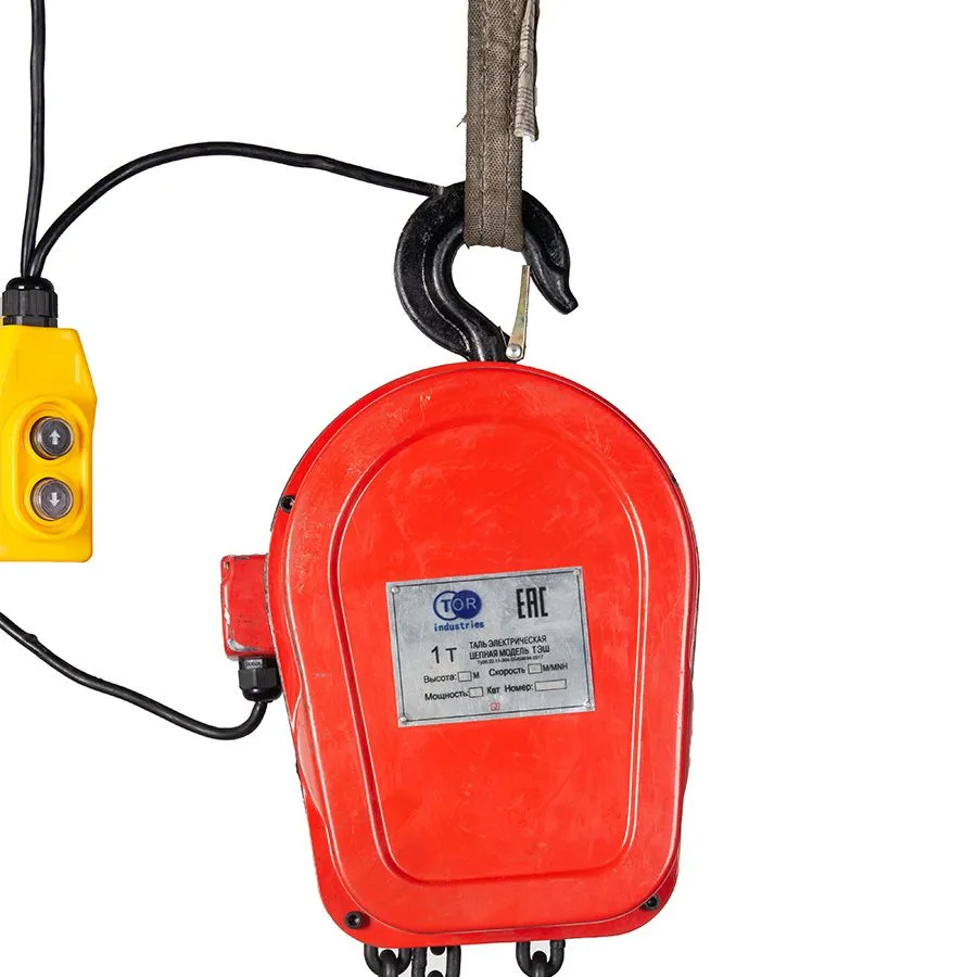 Таль (тельфер) электрическая цепная TOR ТЭШ (DHS) 1,0 т 12 м /TOR industries, 12 м, фото 2