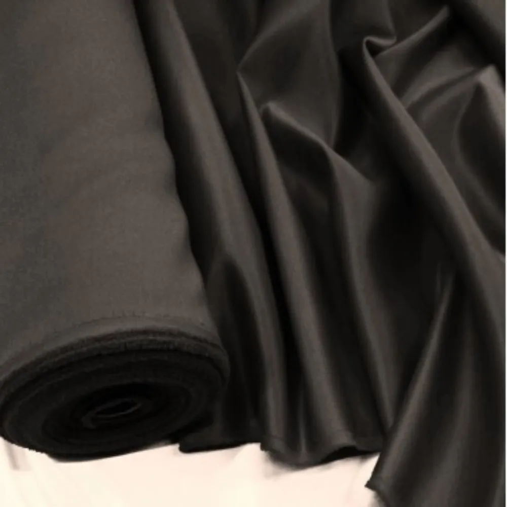 Ткань для шитья бридал-сатин - цвет черный