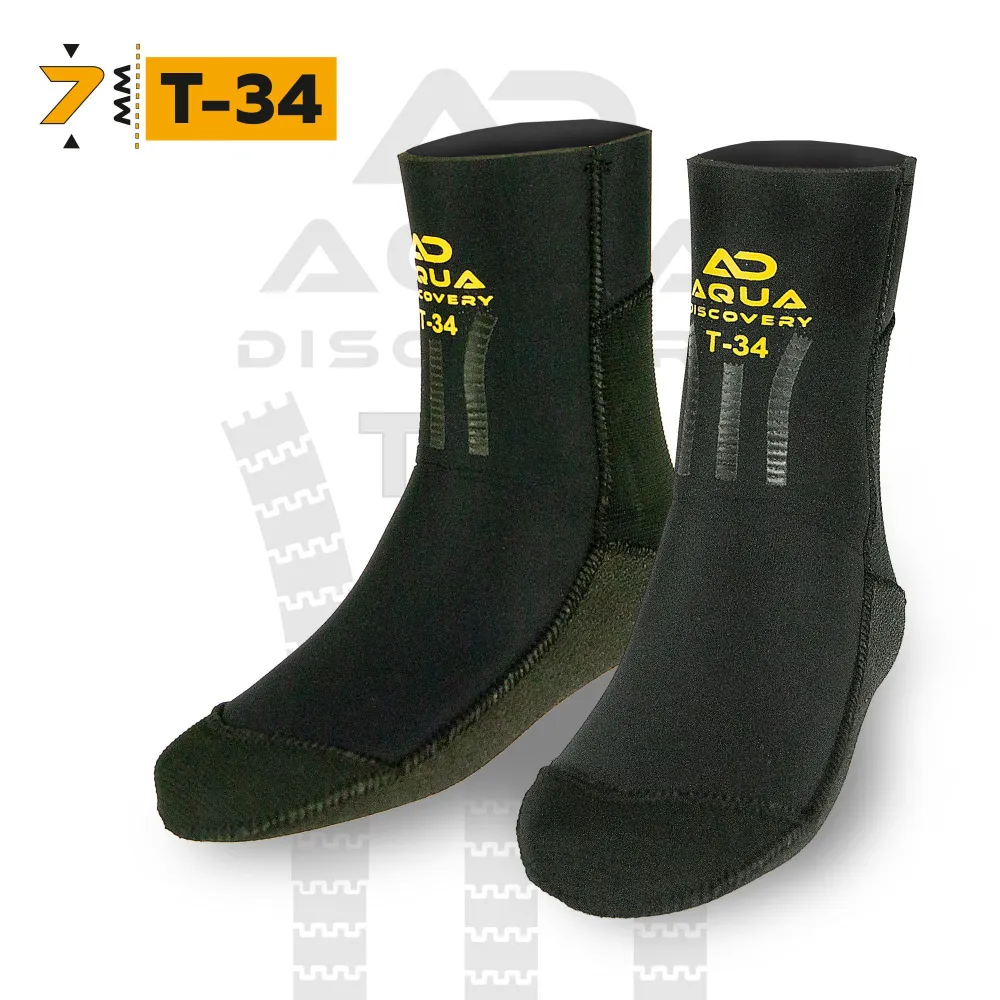 Носки неопреновые Aquadiscovery Т-34 Kevlar 5 мм, 7