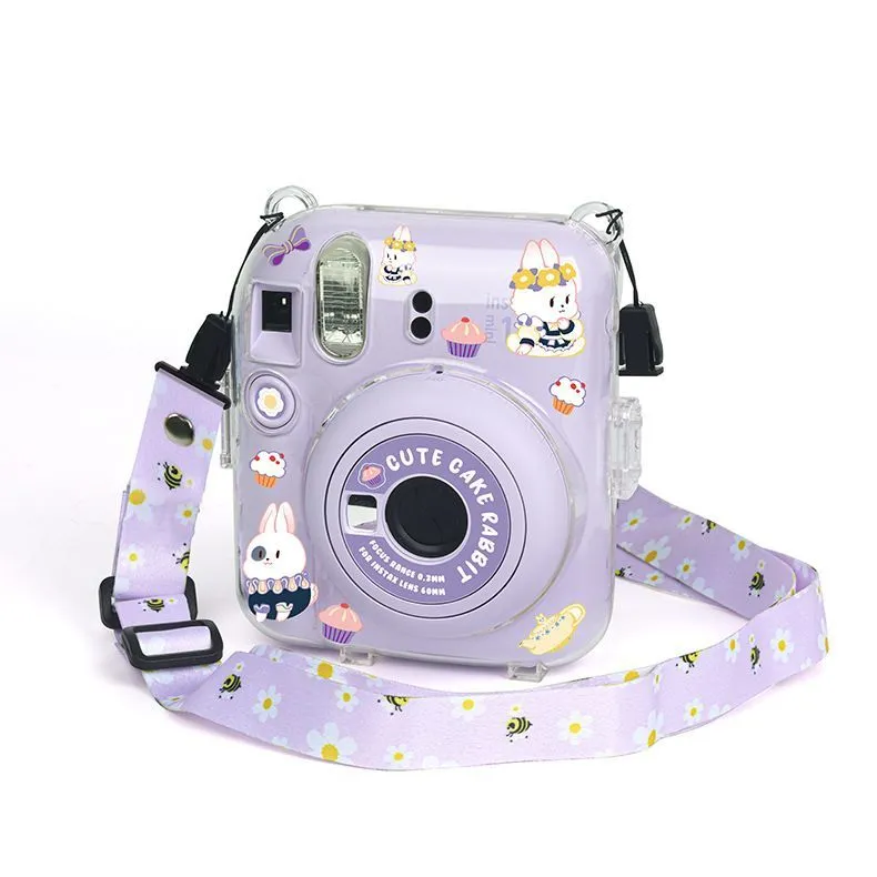 Чехол для фотоаппарата instax mini 12 черно-белый, фиолетовый, фото 6