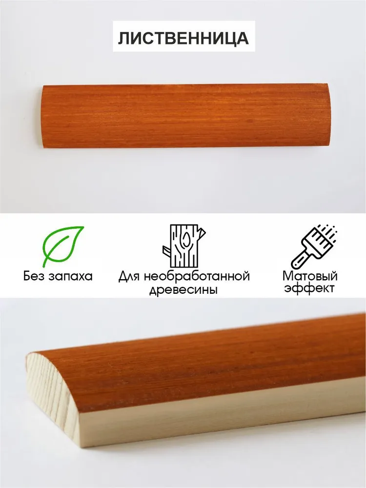 Пропитка для дерева с кистью без запаха, водоотталкивающая, биозащита, тонирующий лак для дерева ЛИСТВЕННИЦА wood АКВА 2,5 кг, 2,5 кг, фото 2