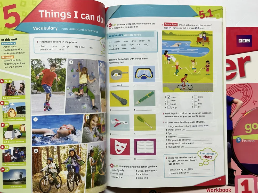 Go Getter 1, Student's Book + Workbook with CD-disk Pearson | Zervas Sande, вариант, фото 2