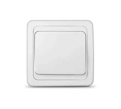 Выключатель одноклавишный UNIVersal серия Валери, с/у, 10А, 220В, белый, (еврослот) В0021