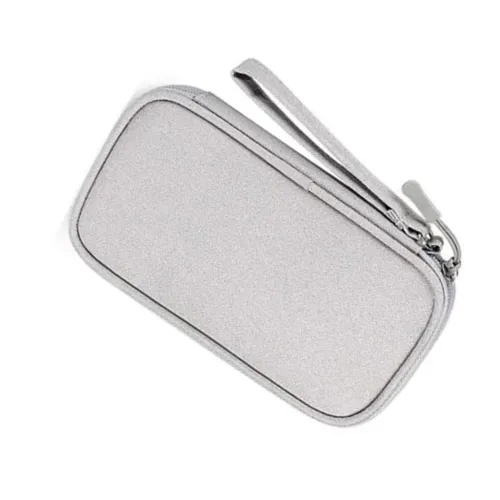 Компактный элегантный серый чехол для хранения цифровых аксессуаров с многослойной защитой для блоко