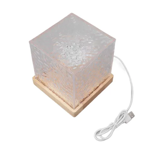 RGBW светильник, 16 цветов, кристалл, квадратная динамическая проекция, пульт ДУ, для гостиной и офи