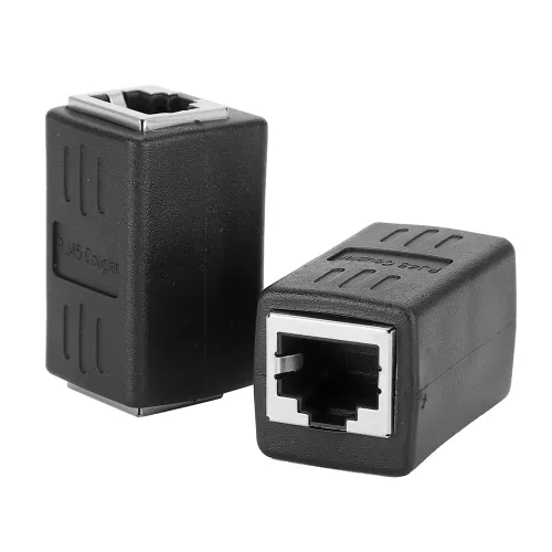 RJ45 коннектор, 2 шт, встроенный тип, женский-женский, для Cat7/Cat6/Cat5e, до 10 Гбит/с, для дома,
