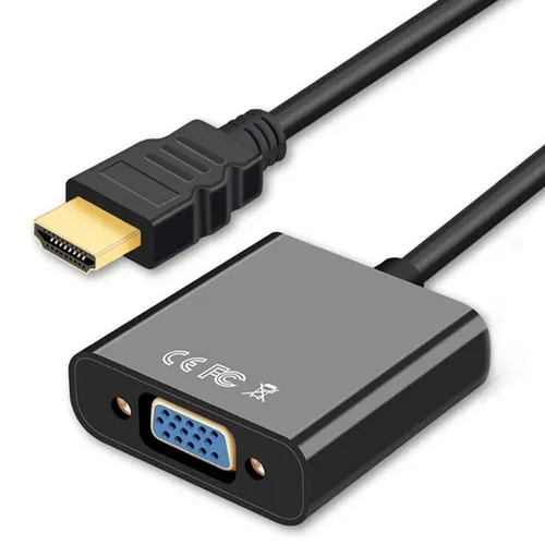 Конвертер HDMI в VGA, адаптер, 1080p, с позолоченными разъемами, для ноутбука, мультимедиа интерфейс