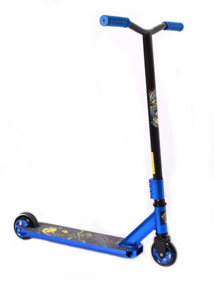 Самокат трюковый COMIRON PU-AL100, GT301X, Black blue