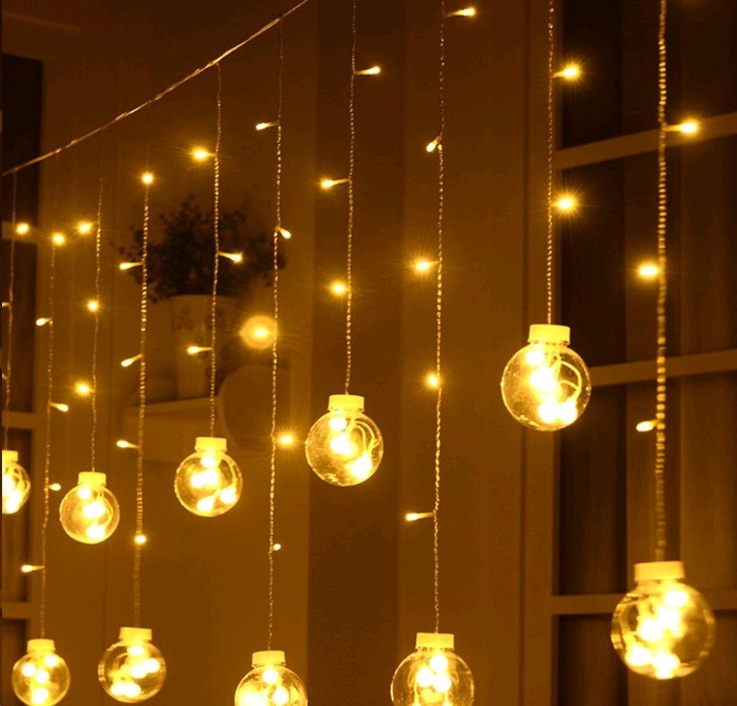 Гирлянда-занавес светодиодная Шарики, с коннектором 2,5х0,8 м, 48 LED Гирлянда-занавес светодиодная Шарики, с коннектором 2,5х0,8 м, 48 LED