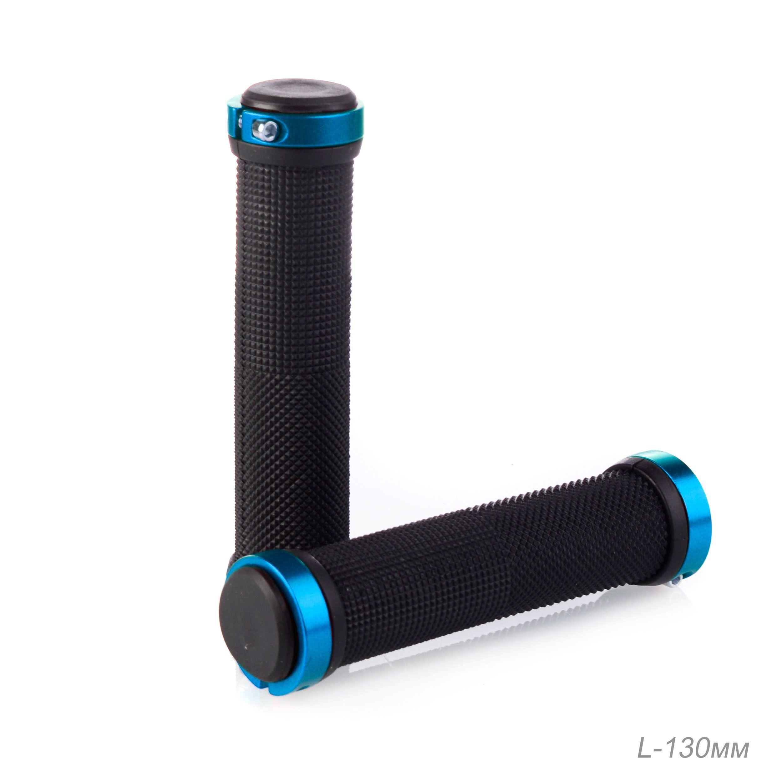 Грипсы для велосипеда COMIRON LC-784154 130 мм, с алюминиевыми струбцинами, полимерный материал, черно-синие, 2 шт. Грипсы для велосипеда COMIRON LC-784154 130 мм, с алюминиевыми струбцинами, полимерный материал, черно-синие, 2 шт.