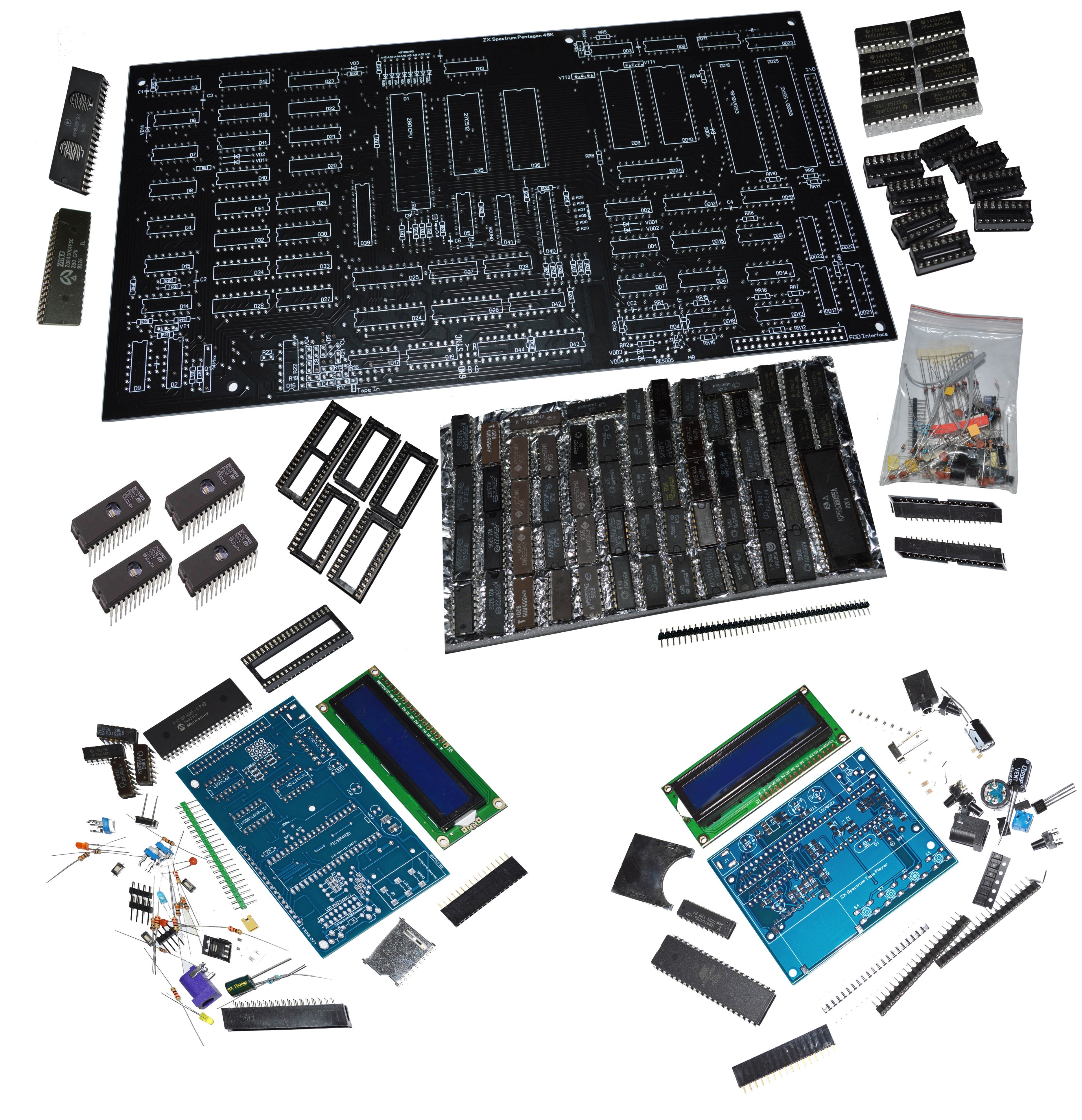 3 Набора ZX Spectrum Pentagon 48 KB designer DIY kit купить на