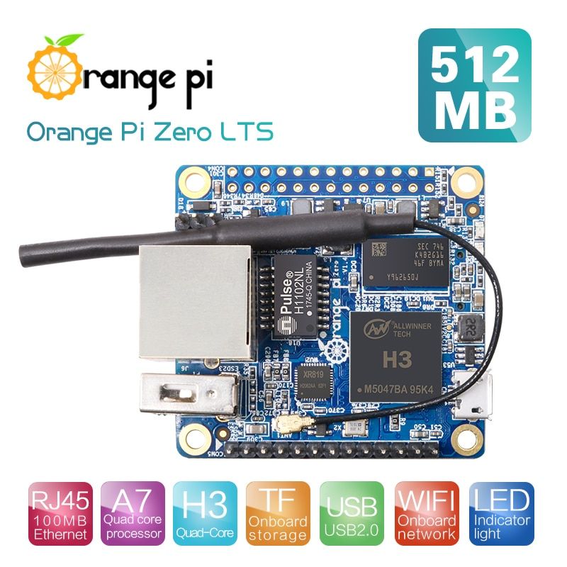 Orange Pi Zero 512mb H3 LTS микрокомпьютер / мини компьютер купить