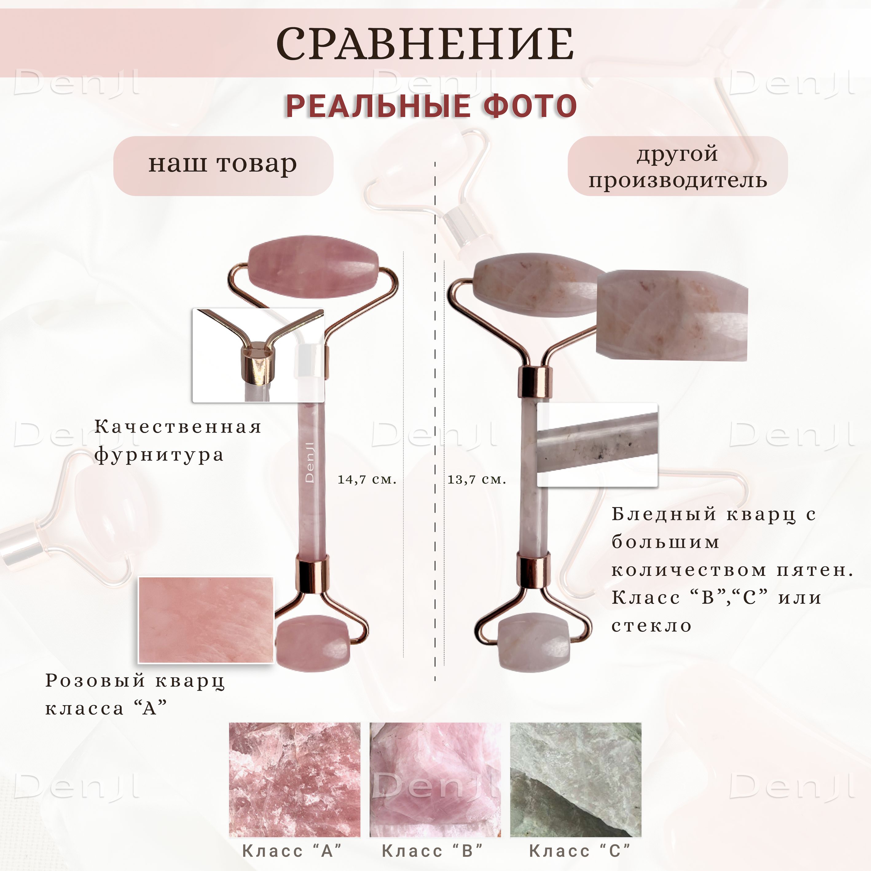 Премиум набор для массажа 2 в 1 / Скребок гуаша и роллер для лица и ...