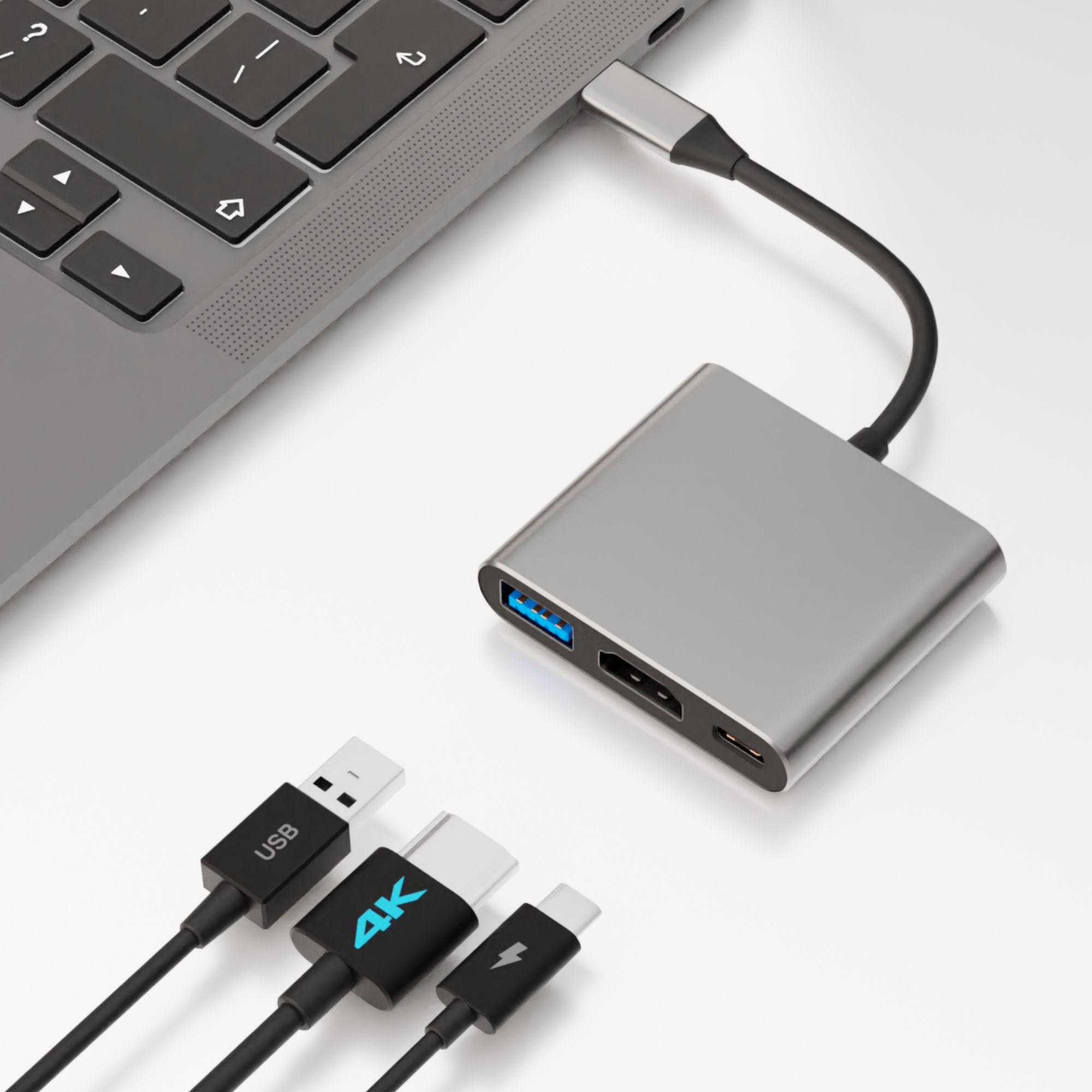 Переходник usb hub 3 в 1. USB разветвитель, type c hdmi, док станция type  c, usb хаб для macbook - купить с доставкой по выгодным ценам в  интернет-магазине OZON (284240941)