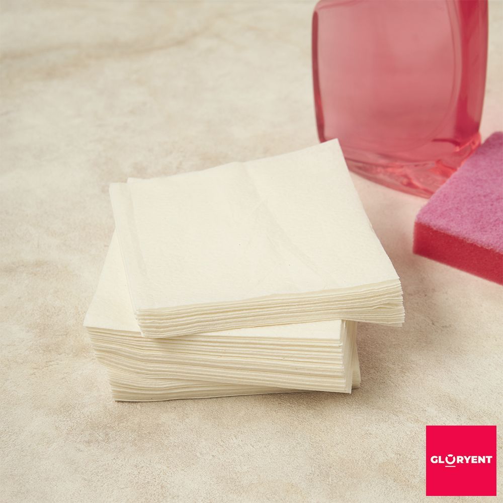 Салфетки бумажные 400 шт., сервировочные, 24х24, белые, однослойные ...