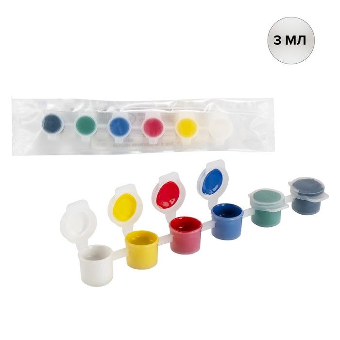 6-Color Acrylic Paint Strip