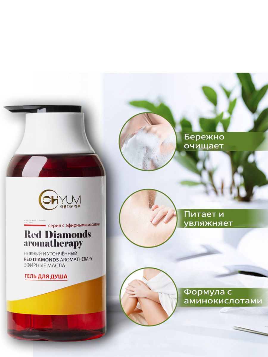 SHOYUM-подарочный набор, Шампунь, Бальзам для волос, Гель для душа ...