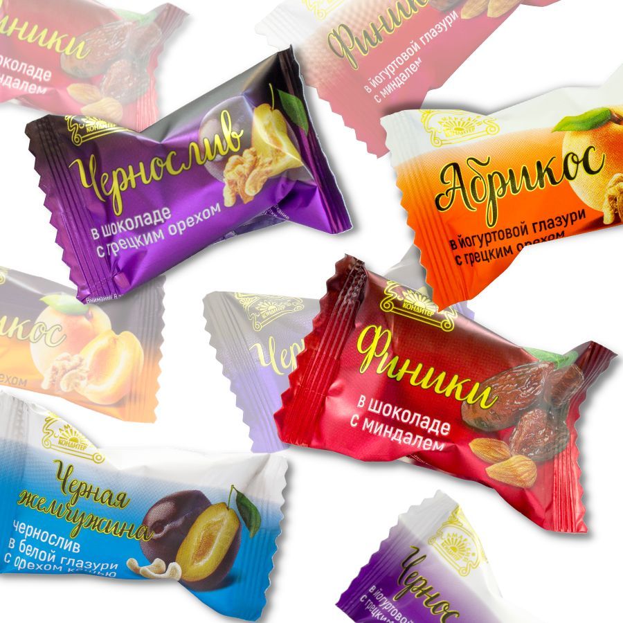 Конфеты шоколадные ручной работы Ассорти из фруктов в шоколаде и ...