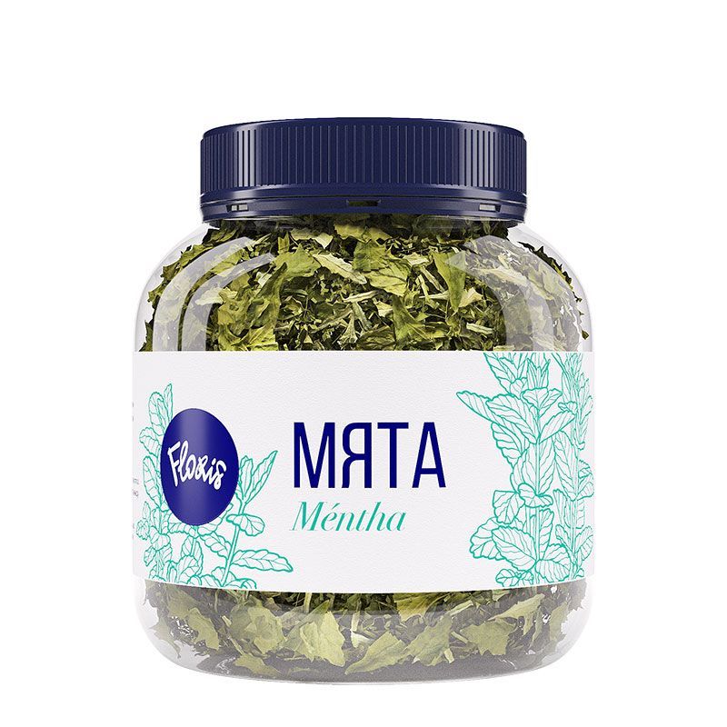 Чай травяной Floris "Мята" Black Mitcham в банке (лист), сушеная мята ...