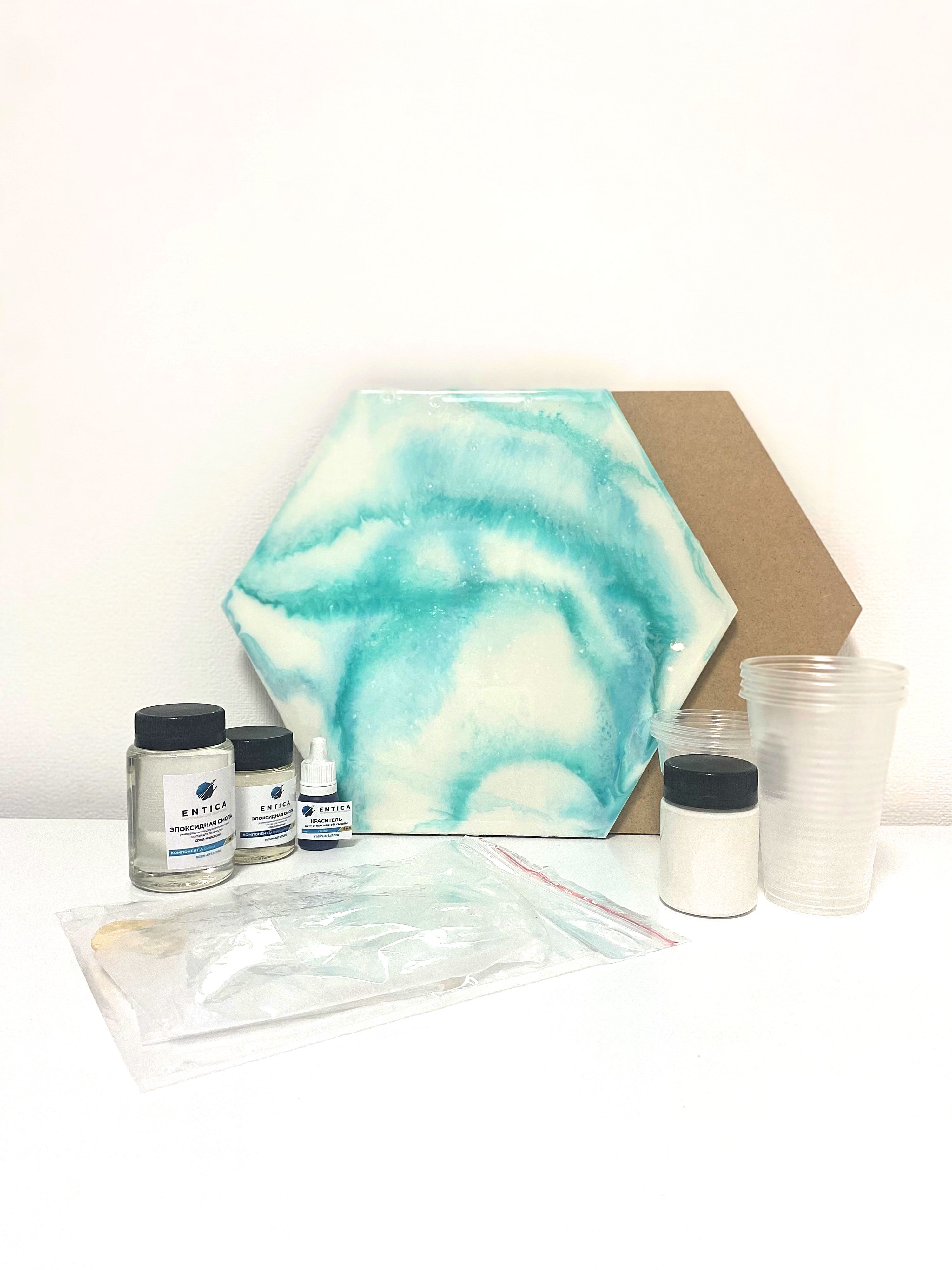 Набор для создания картины из эпоксидной смолы "Бирюза" , ENTICA ...