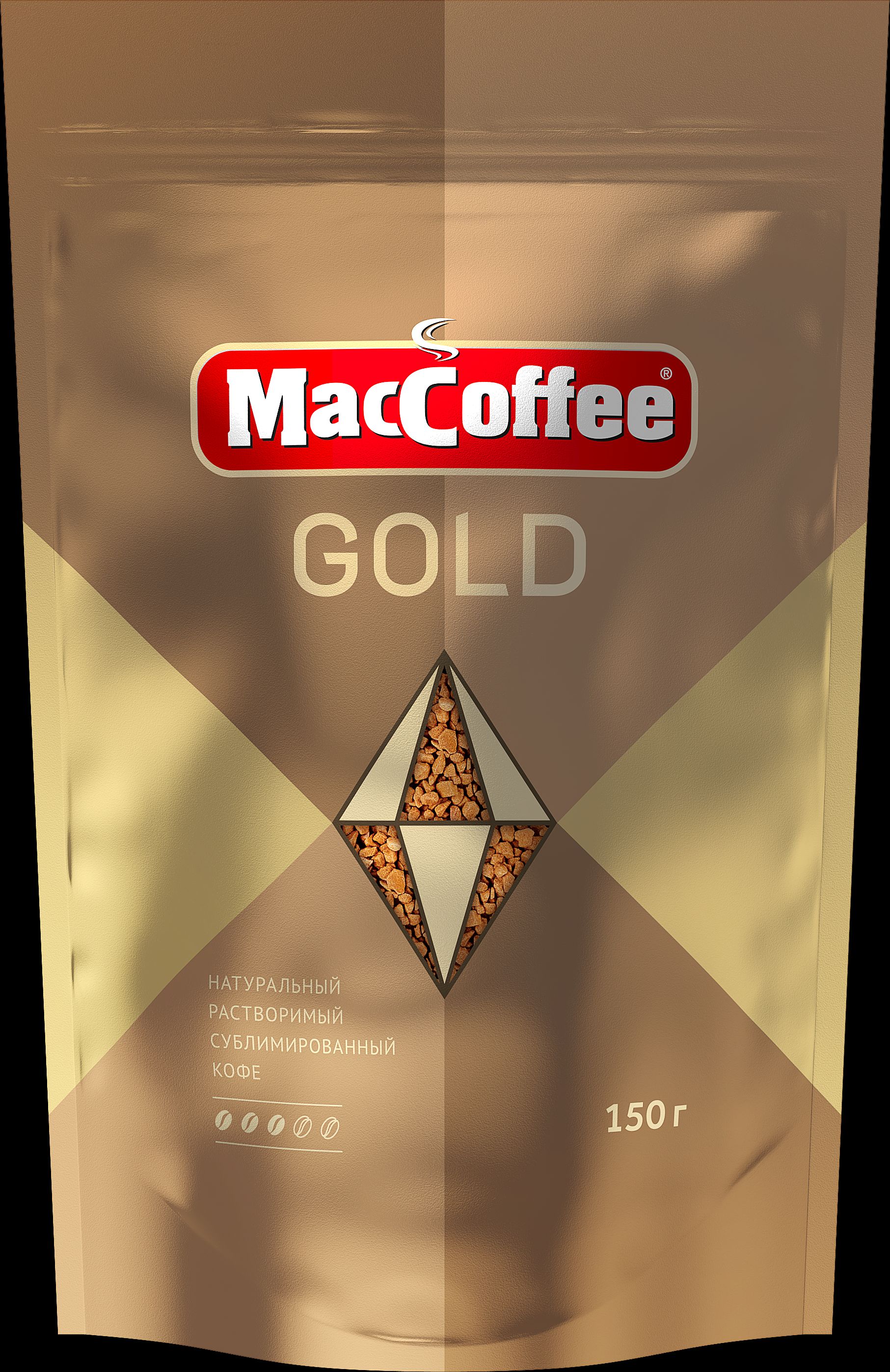 Кофе растворимый MacCoffee Gold, сублимированный, 150г