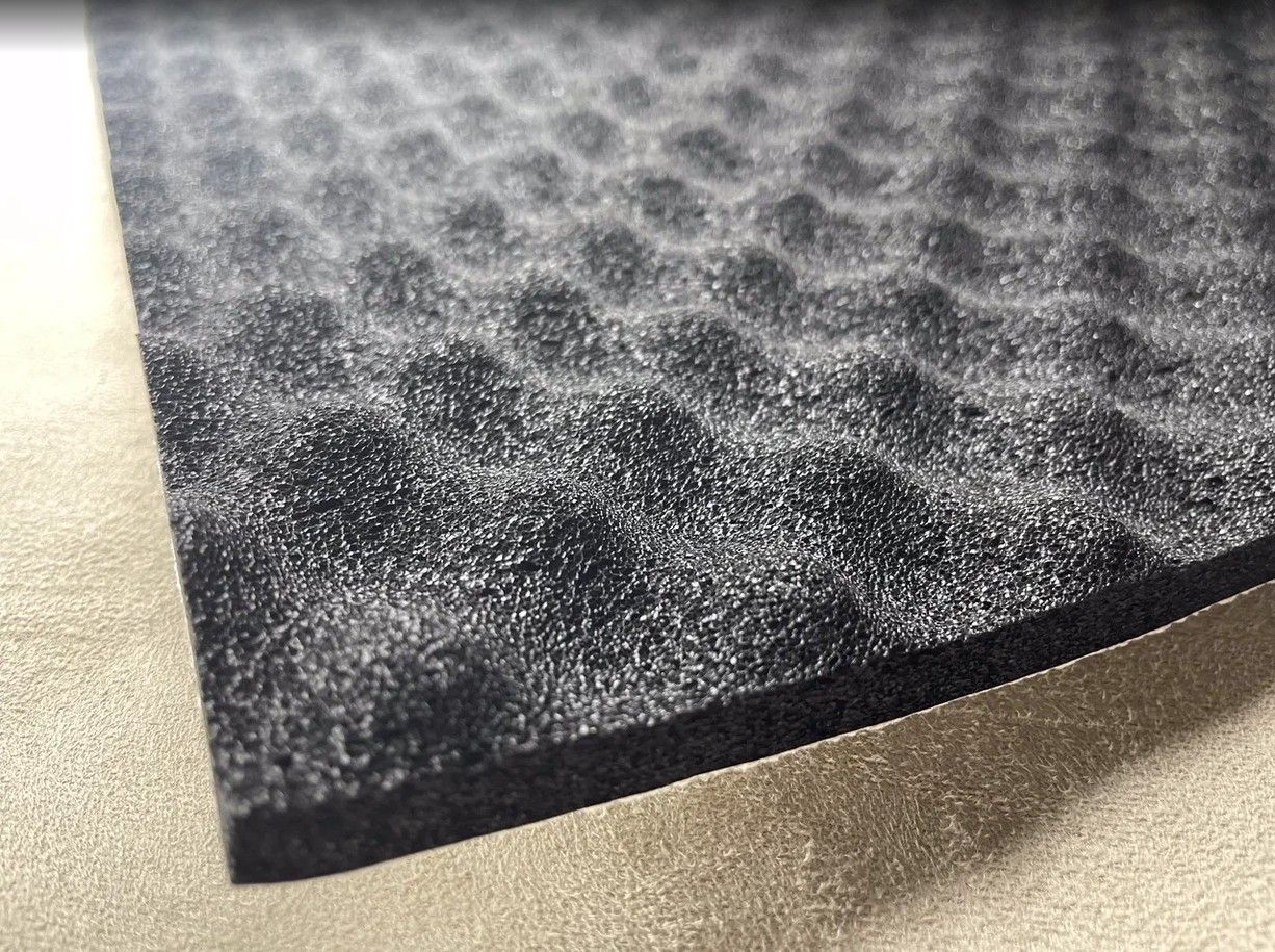 Шумоизоляция Каучуковая пена - S-Flex Acoustic Рельеф-Волна Черный 15мм ...