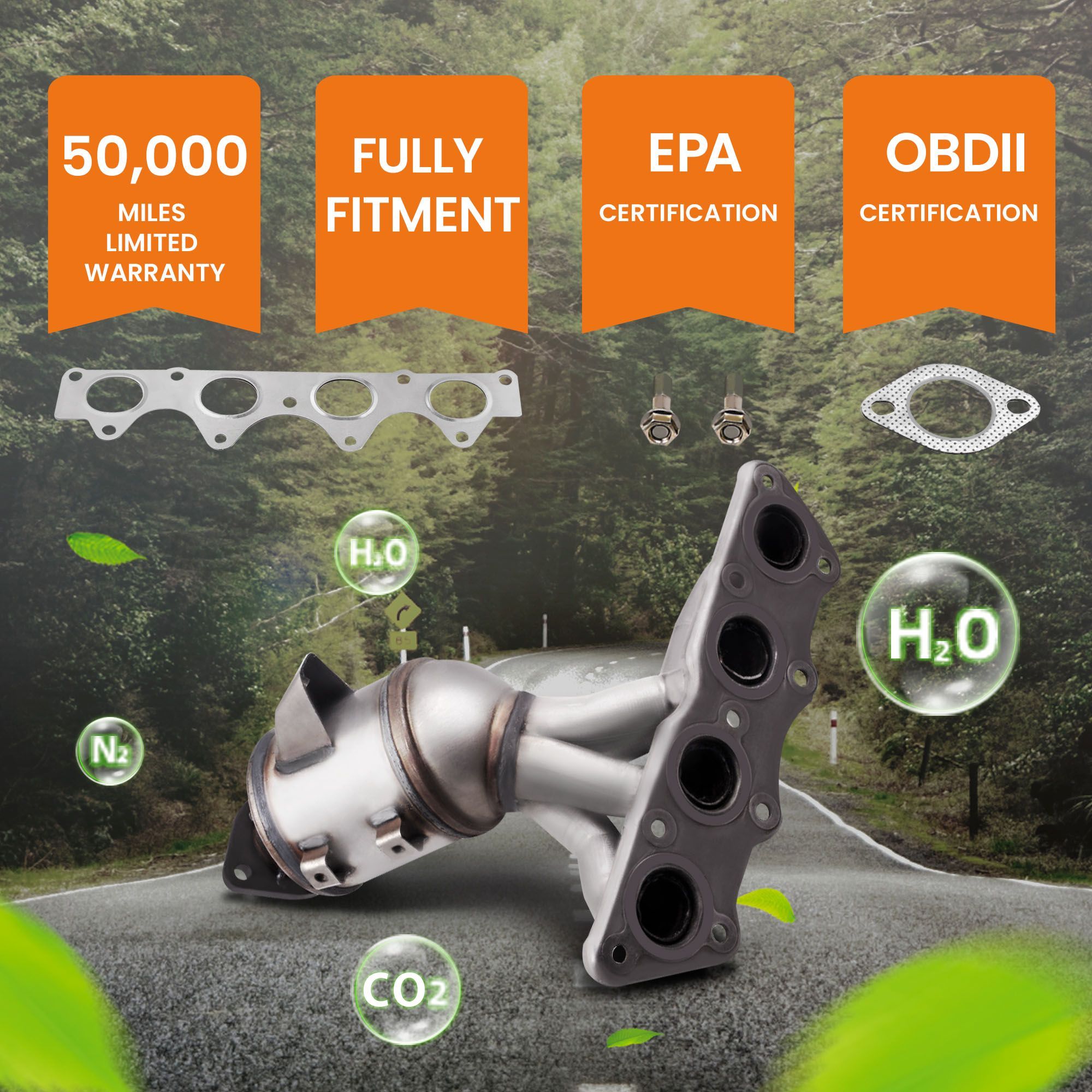 Каталитический конвертер выхлопного коллектора для Hyundai Accent 1.6L ...