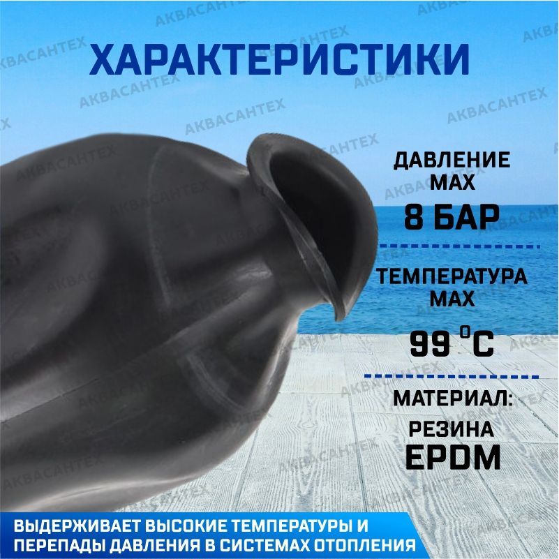 Мембрана для гидроаккумулятора (36-50 литра, черная, EPDM) / мембрана .