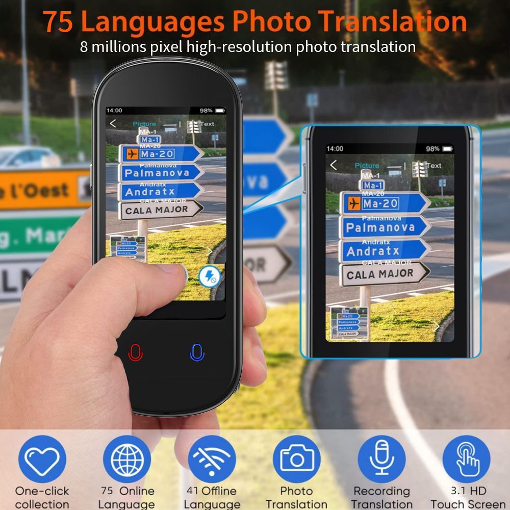 Новый интеллектуальный переводчик Z2 Office Travel Точный оффлайн ...