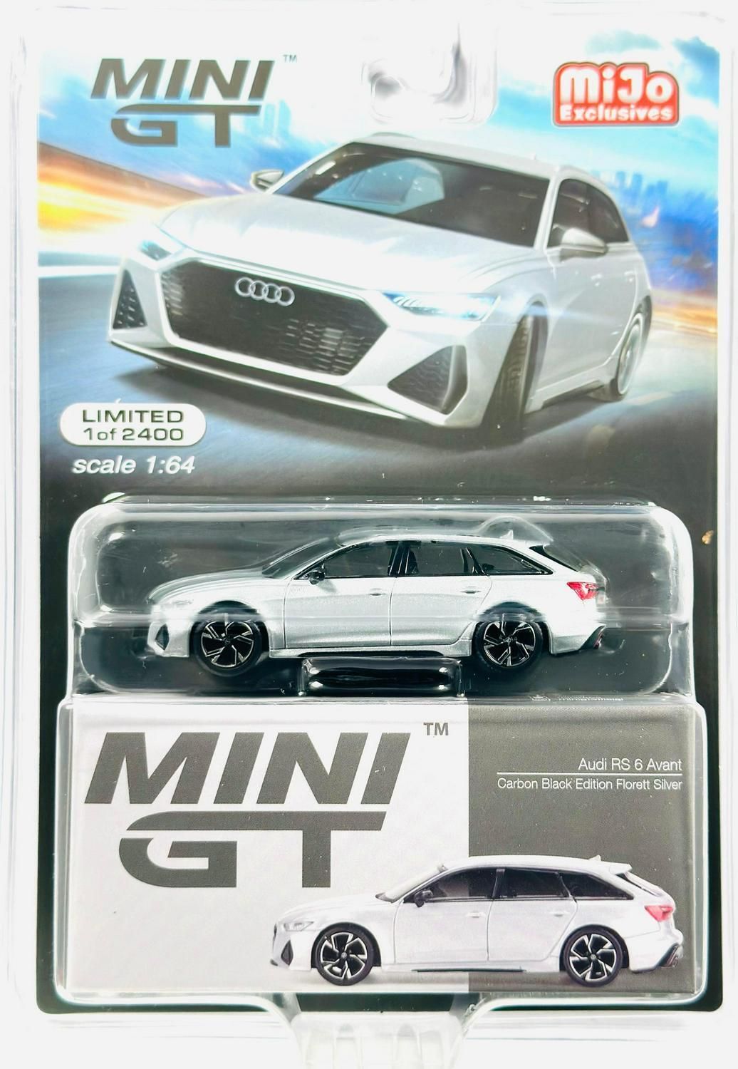 MINI GT Audi RS 6 Avant 4台セット Модель коллекционная Mini GT AUDI RS 6 AVANT CARBON BLACK EDITION