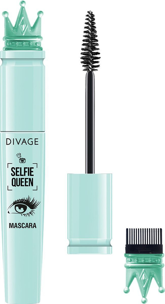 Divage Selfie Queen Mascara Тушь для ресниц, удлиняющая, черный, 10 мл ...